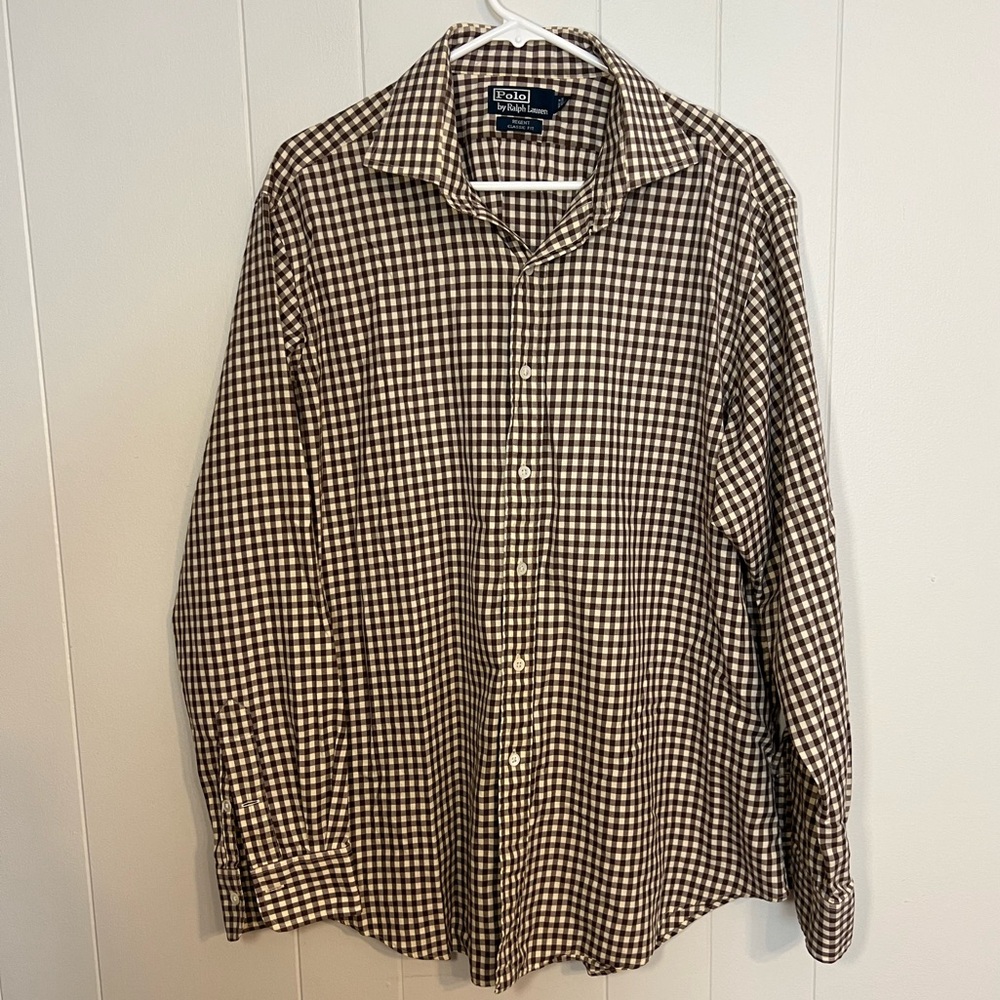 Polo Ralph Lauren, long sleeve checkered button-down size XL‎